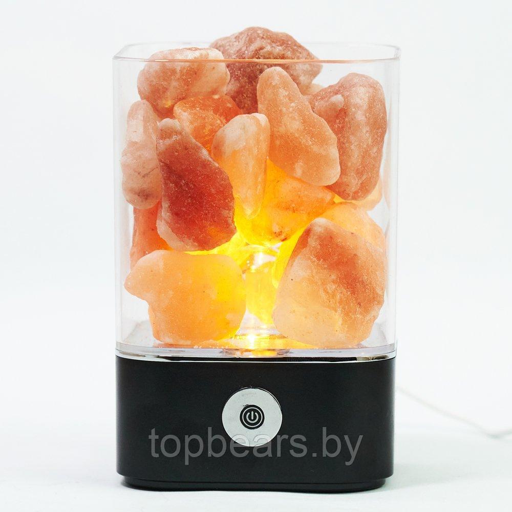 Соляной ионизирующий светильник-ночник «Crystal Salt Lamp» с розовой гималайской солью 0,62 кг - фото 10 - id-p201863405