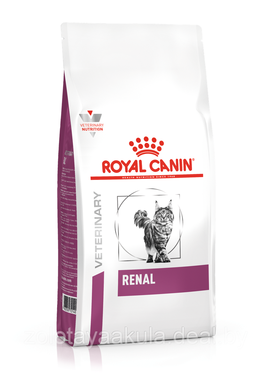 2кг Корм ROYAL CANIN Renal Feline диета для взрослых кошек при почечной недостаточности - фото 1 - id-p200808118