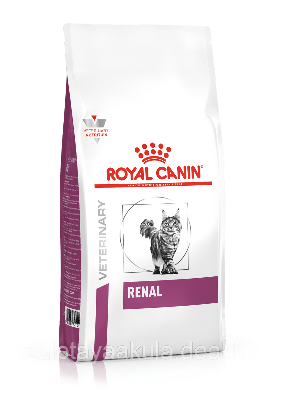 Корм ROYAL CANIN Renal Feline 2кг диета для кошек при хронической почеч недостаточности - фото 1 - id-p200808118