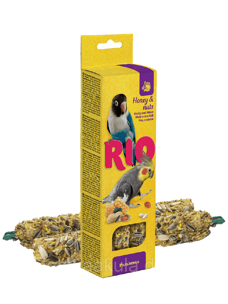 RIO Sticks Honey and Nuts палочки для средних попугаев с медом и орехами,2*75гр - фото 1 - id-p196620902