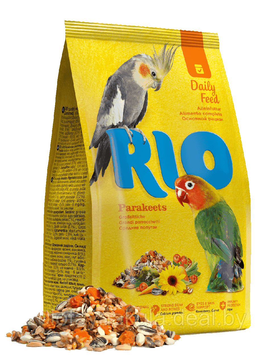 Корм RIO Parakeets для средних попугаев, 1кг