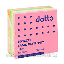 Бумага для заметок на клейкой основе "Dotts", 75x75 мм, 320 листов, ассорти