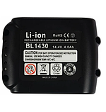 Аккумулятор 14.4V 3.0Ah Li-Ion для MAKITA BL1430, BL1415, 194065-3, BL1440, BDF, DF, BHP, BGA, BMR, 194066-1, фото 4