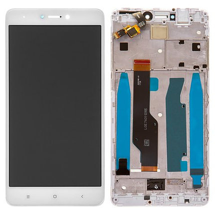 Дисплей (экран) для Xiaomi Redmi Note 4 Global c тачскрином (с рамкой), белый, фото 2