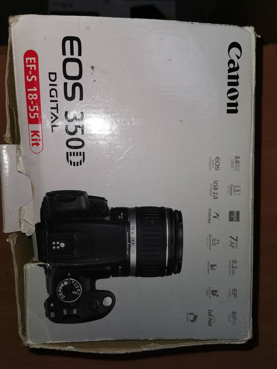 Зеркальный фотоаппарат Canon EOS 350D + объектив ef-18-55(Б/У) - фото 3 - id-p202055983