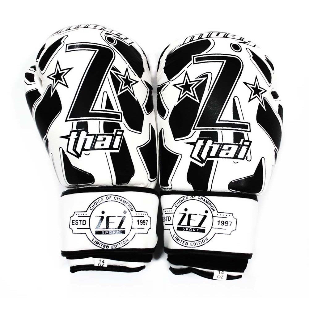 Перчатки боксёрские ZEZ sport белые 10 унций , Z-THAI-10-OZ - фото 1 - id-p202056608