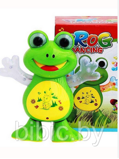 Детская игрушка музыкальная интерактивная танцующая со световым эффектом Frog dancing YJ3008 - фото 3 - id-p202056619