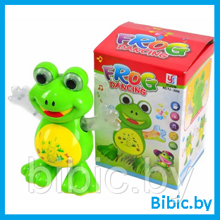 Детская игрушка музыкальная интерактивная танцующая со световым эффектом Frog dancing YJ3008 - фото 1 - id-p202056619
