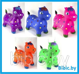 Детская резиновая игрушка лошадка прыгун с музыкой VT19-10400 для девочек и мальчиков, разные цвета