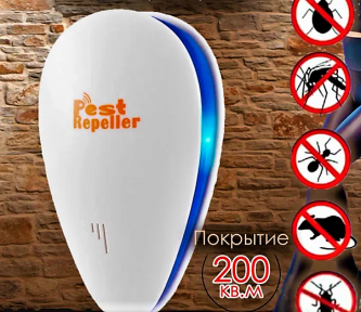 Ультразвуковой отпугиватель насекомых, грызунов и тараканов Electronic pest repeller - фото 1 - id-p202069743