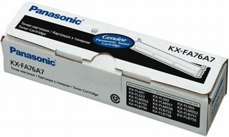 Тонер-картридж KX-FA76A7 для факсов Panasonic черный, ресурс 2000 страниц - фото 1 - id-p202070398
