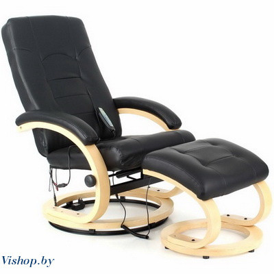 Кресло вибромассажное с пуфом LUCARO RECLINER black