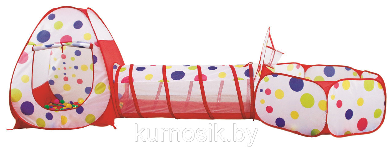 Детская игровая палатка AUSINI Домик с тоннелем и манежем, RE1308R - фото 1 - id-p202078405