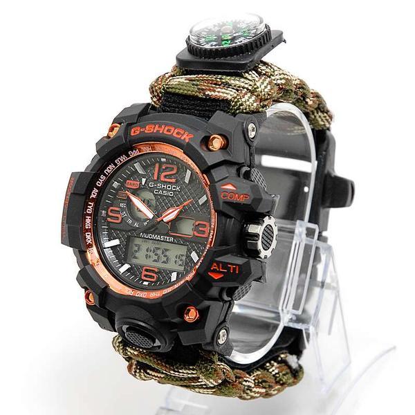 Тактические часы с браслетом из паракорда G-SHOCK 5478. Двойная индикация + паракорд + компас! - фото 10 - id-p202090589