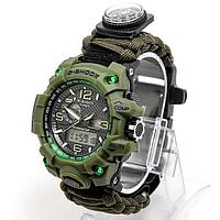 Тактические часы с браслетом из паракорда G-SHOCK 5478 выживальщика ремень - паракорд, компас