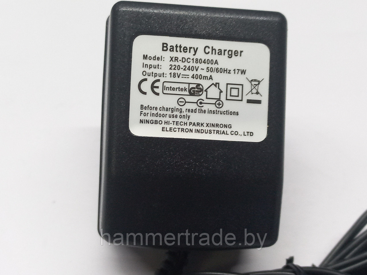 Зарядное устройство для 14,4 В, Ni-CD (выход 18VDC, 400mA, штекер 5,5 мм) - фото 2 - id-p202055965