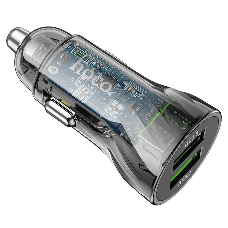 Автомобильное зарядное устройство Hoco Z47 QC 3.0, 20W, 2 USB - фото 3 - id-p202095080