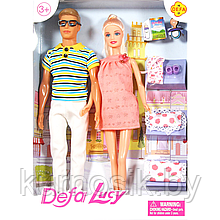 Набор кукол Defa Lucy Семья, 8349 розовый