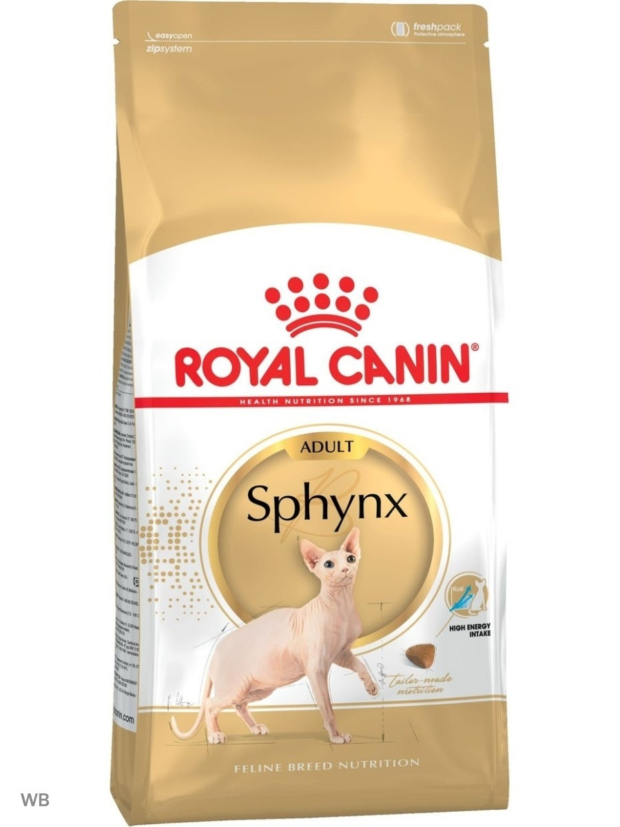 "Royal Canin" Sphynx Adult сухой корм для взрослых кошек породы Сфинкс 400гр