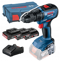 Дрель-шуруповерт бесщеточная Bosch GSR 18V-50 Professional (50 Нм, 3 АКБ 2 А/ч, кейс) 06019H5005