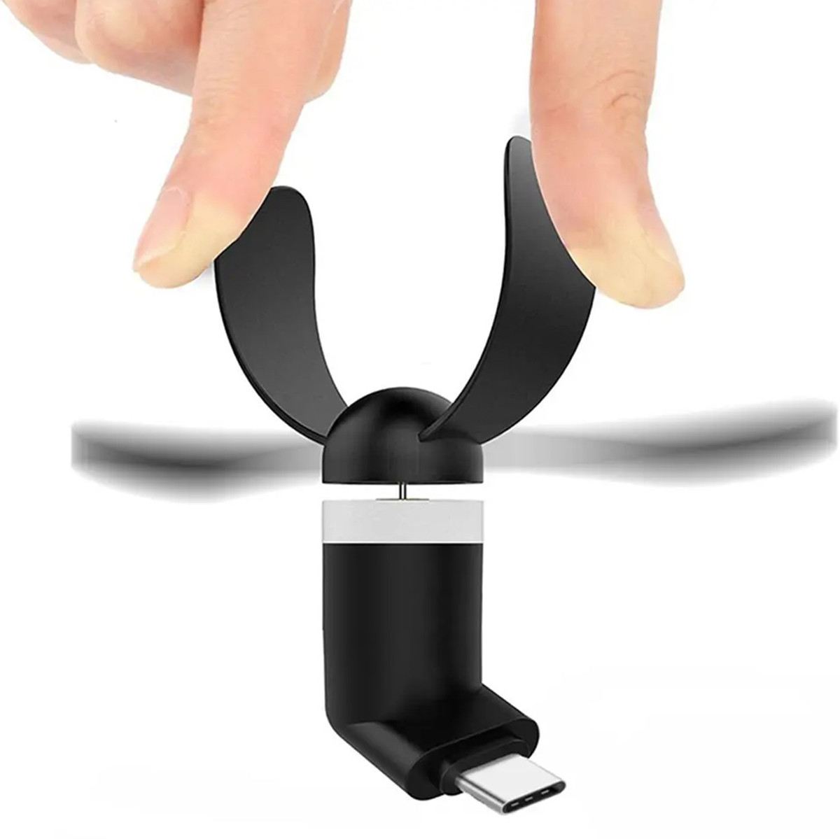 Мини вентилятор в разъём USB-C черный SIPL - фото 2 - id-p202098212
