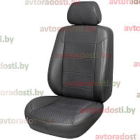 Чехлы Volkswagen Sharan (2000-2010) / Ford Galaxy (2000-2006) 5 мест (экокожа, жаккард - серый)