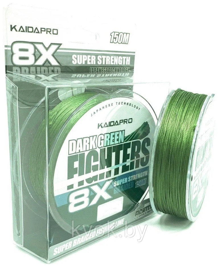 Плетеный шнур KAIDA Pro Fighters 8x 150м (зеленый) - фото 1 - id-p202098380