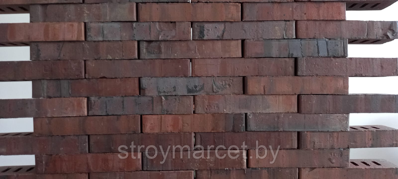 Кирпич клинкерный ригельный Laterem Antique 170 (17) - Красно пурпурный (красное вино)
