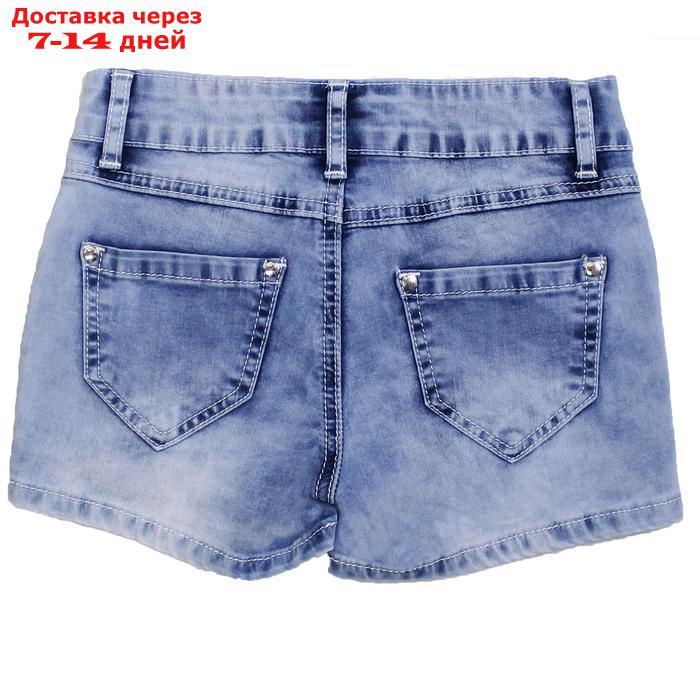 Шорты джинсовые для девочек, рост 122 см - фото 2 - id-p202066621