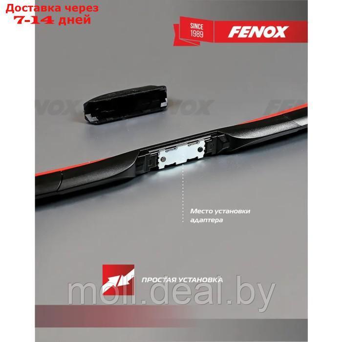 Щетка стеклоочистителя FENOX, 20"/500 мм, гибридная, крепления 15 в 1, WB50240 - фото 7 - id-p202077358