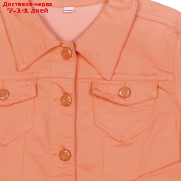 Куртка джинсовая для девочек, рост 170 см, цвет коралловый - фото 3 - id-p202066636