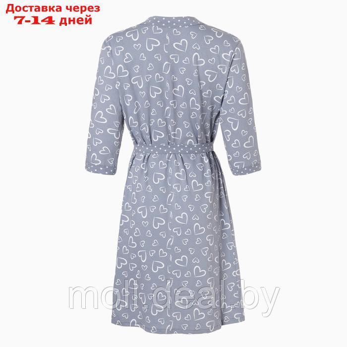 Комплект женский (сорочка/халат) для беременных, цвет серый, размер 50 - фото 9 - id-p202076077