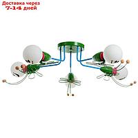 Люстра "Букашки" 5хЕ27 зеленый 68х68х25 см