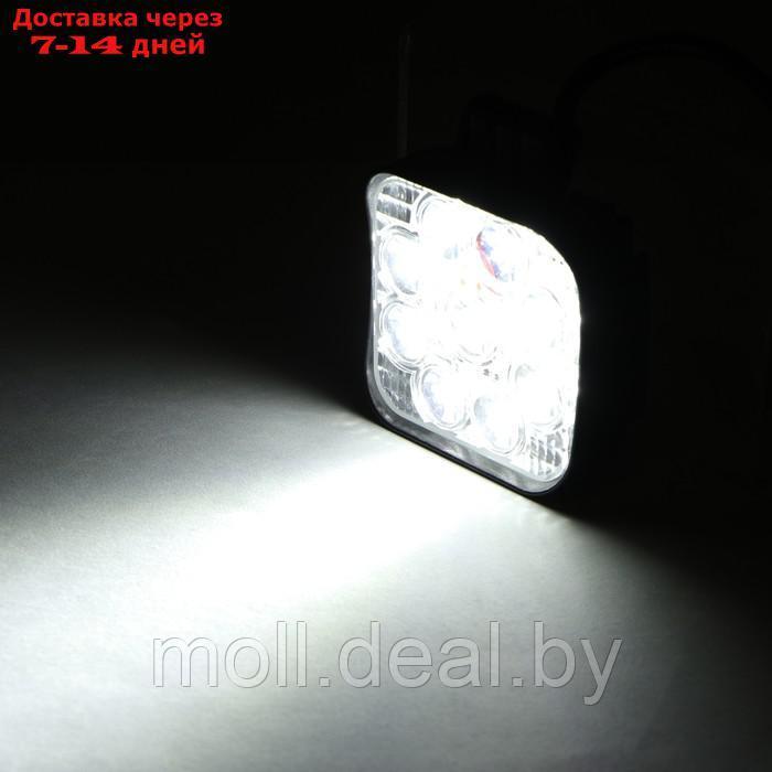Светодиодная фара Вымпел WL-132S, дальний свет, корпус металл, 9 LED по кругу, 27 Вт - фото 3 - id-p202077926