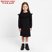 Платье с рюшей KAFTAN "Basic line" р.30 (98-104), черный