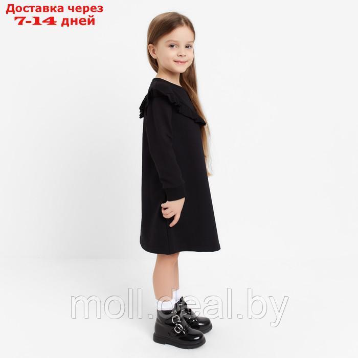 Платье с рюшей KAFTAN "Basic line" р.32 (110-116), черный - фото 2 - id-p202078067