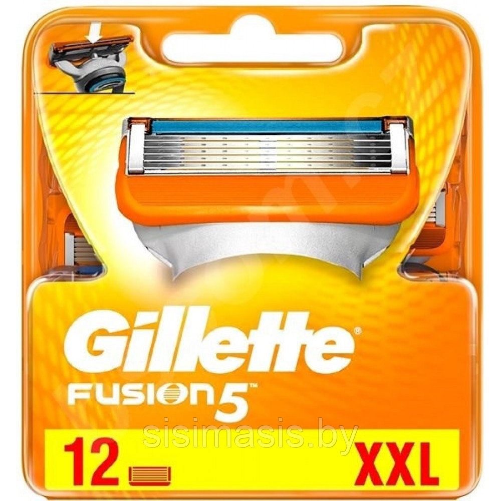 Сменные кассеты для бритья Gillette Fusion, оригинал, 12 шт.