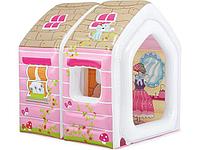 Надувной игровой центр Домик принцессы, 124х109х122 см, INTEX (для детей 2-6 лет)