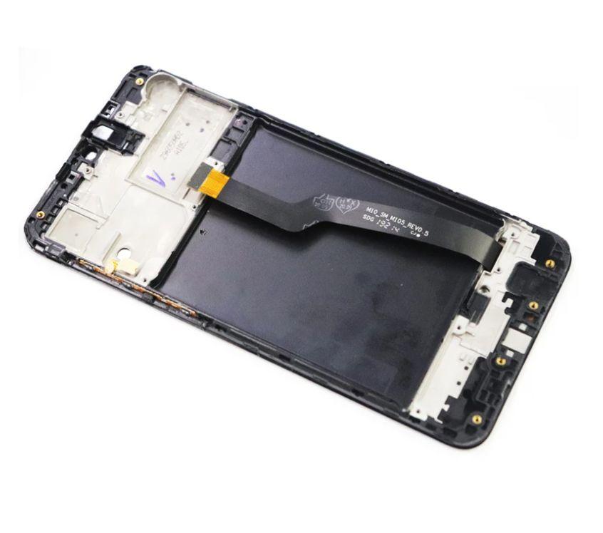 Дисплей (экран) для Samsung Galaxy A10 (A105) с тачскрином и рамкой, черный - фото 2 - id-p201384030