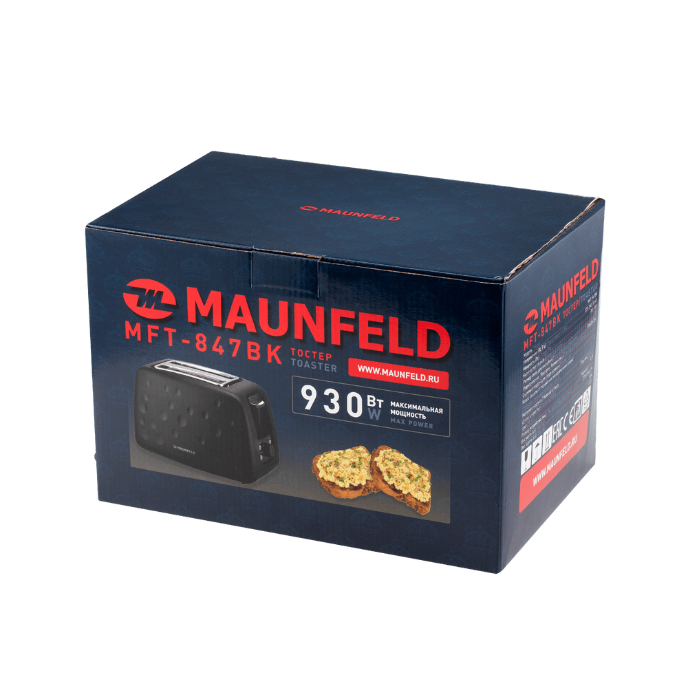 Тостер MAUNFELD MFT-847BK - фото 10 - id-p202154218