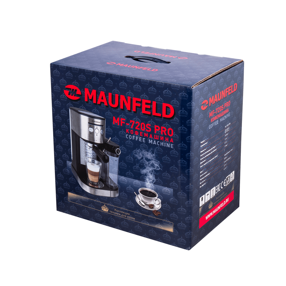 Кофемашина рожкового типа MAUNFELD MF-720S PRO - фото 9 - id-p202171029