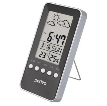 Часы-метеостанция Perfeo Window (PF-S002A) время, температура, влажность, дата
