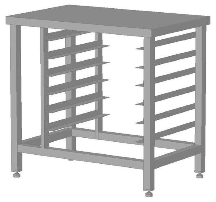 Подставка под пароконвектомат универсальная 860х800х690 мм, 6 пар направляющих. - фото 1 - id-p202173857