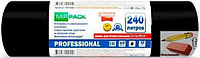 Мешки для мусора Mirpack Professional, 240 литров, 93х130 см., ПВД, 35 мкм., 10 штук, черные