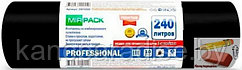 Мешки для мусора Mirpack Professional, 240 литров, 93х130 см., ПВД, 35 мкм., 10 штук, черные