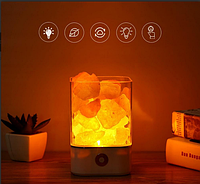 Соляной ионизирующий светильник-ночник «Crystal Salt Lamp» с розовой гималайской солью 0,7 кг