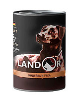 Консервы для собак LANDOR Adult All Breed (индейка, утка) 400 гр