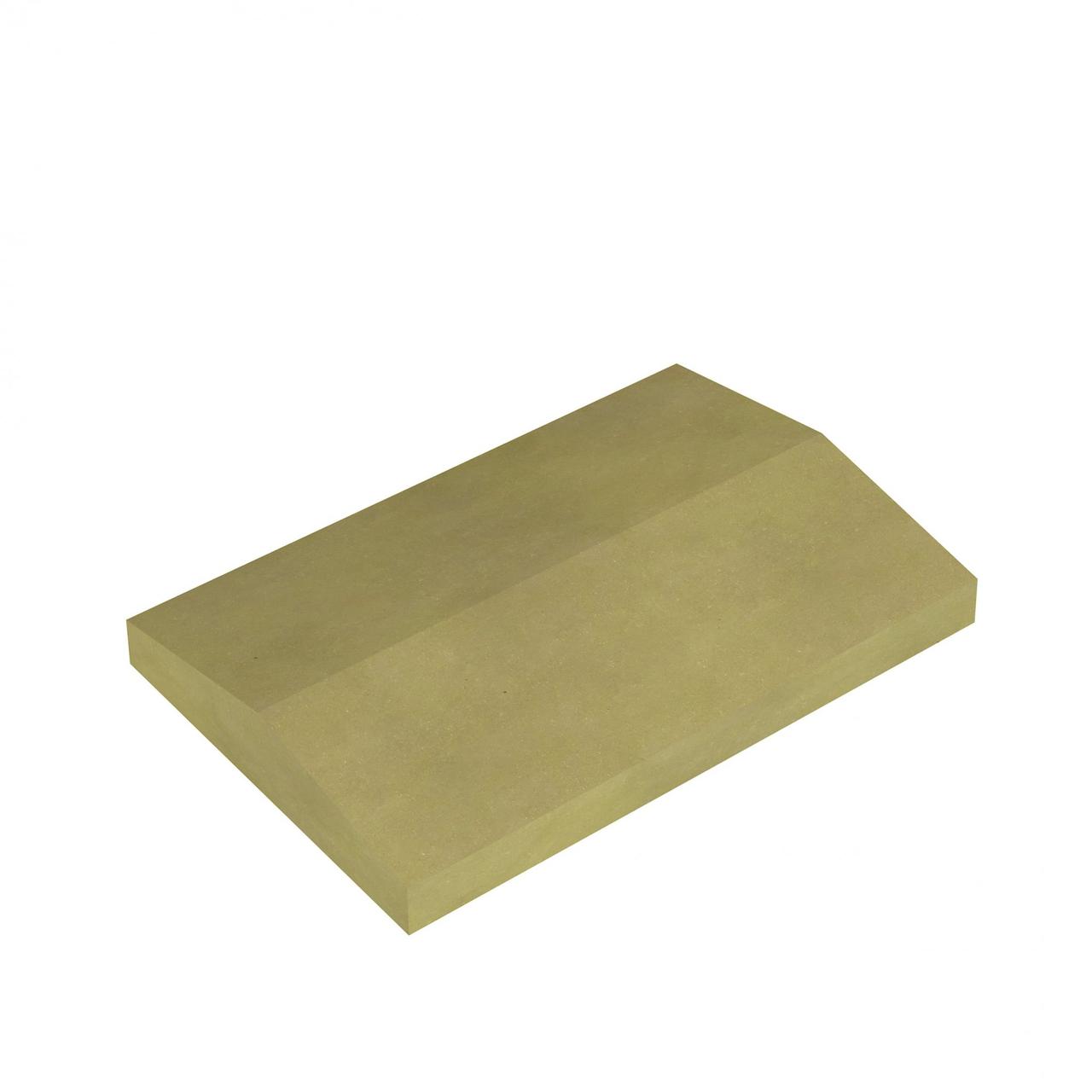 Крышка для пролета бетонная гладкая 390*265 мм (Цвет песчаник) - фото 1 - id-p202179209