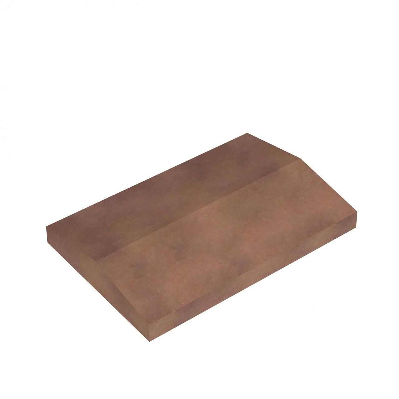Крышка для пролета бетонная гладкая 390*265 мм (Цвет шоколад)