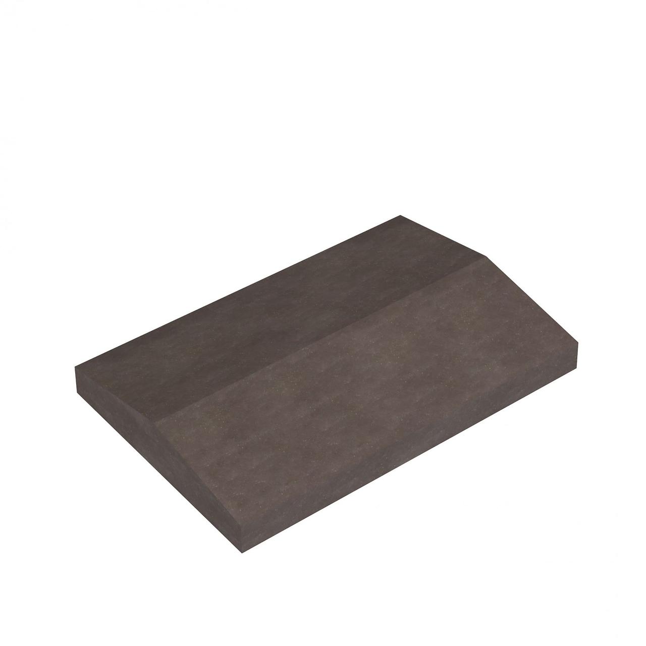 Крышка для пролета бетонная гладкая 390*265 мм (цвет графит)